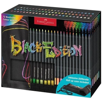 Papírenské zboží - Pastelky Faber-Castell Black Edition rolovací pouzdro, 72 ks