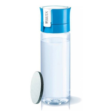 Papírenské zboží - Filtrační láhev na vodu Fill&Go, modrá, sklo, 0.6l, vč. 1 filtru, Brita