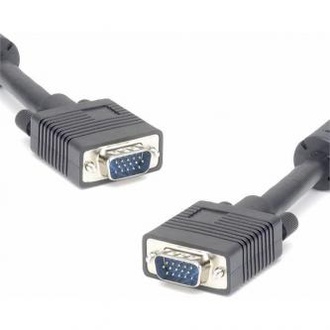 Papírenské zboží - Kabel VGA (D-sub) M- VGA (D-sub) M, 5m, stíněný, černá, Logo, blistr