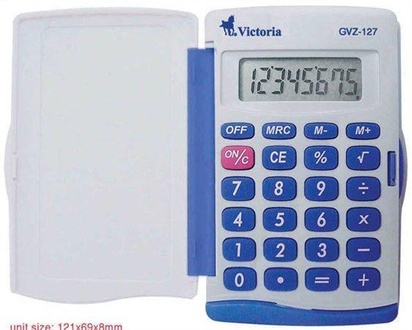Papírenské zboží - Kalkulačka kapesní, 8místný displej, VICTORIA "GVZ-127"