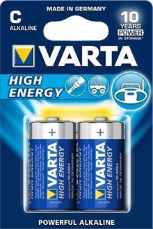 Papírenské zboží - Baterie, C (malý monočlánek), 2 ks, VARTA "High Energy"