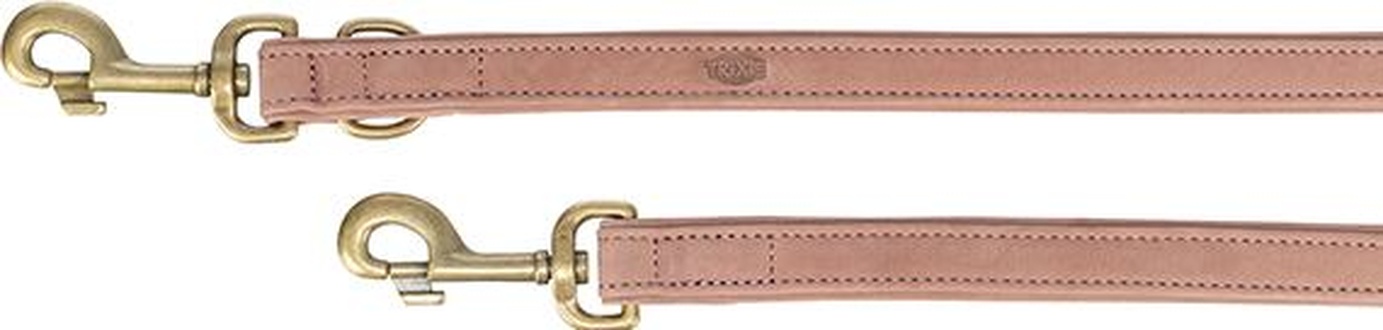 Papírenské zboží - Vodítko PURE kožené nastavitelné, růžováM-L: 2 m/ 20 mm