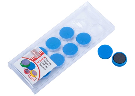 Papírenské zboží - Magnety ARTA průměr 25mm, modré (10ks v balení)