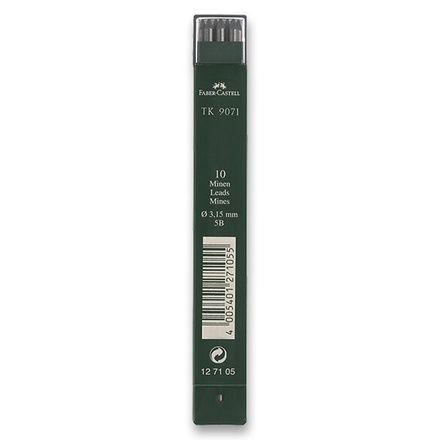 Papírenské zboží - Grafitové tuhy Faber-Castell TK 9071 3,15 mm, tvrdost 5B