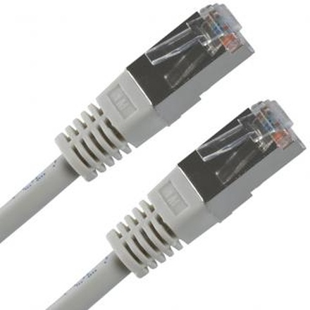 Papírenské zboží - FTP patchcord, Cat.5e, RJ45 M-3m, stíněný, šedý, economy