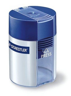 Papírenské zboží - Ořezávátko, na 1 tužku, se zásobníkem na odpad, modré, STAEDTLER