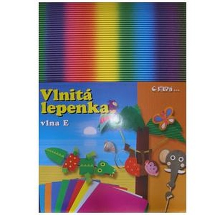 Papírenské zboží - Lepenka E-Welle 260g 34,5 x 24,5cm rovná-duha 10 listů