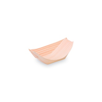 Papírenské zboží - Fingerfood miska dřevěná, lodička 11 x 7 cm [100 ks]