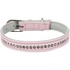 Papírenské zboží - Active Comfort Lederhalsband mit Steinen – rosa XXS-XS: 17-21 cm/ 12 mm