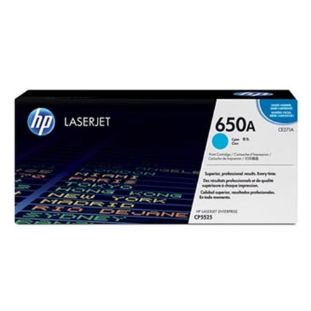 Papírenské zboží - HP originální toner CE271A, cyan, 15000str., HP 650A, HP LaserJet CP5525n, CP5525dn, CP55