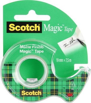 Papírenské zboží - Lepicí páska, s odvíječem, 19mm x 7,5m, 3M/SCOTCH "Magic Tape"
