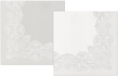Papírenské zboží - Servietten PAW AIRLAID 40x40 cm Reverse Royal Lace silber-weiß [50 Stück]
