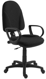 Papírenské zboží - Kancelářská židle, textilní, černá základna, "1080", černá
