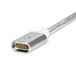 Papírenské zboží - USB Kabel (2.0), USB A M - Magnet Anschluss, 1m, silbern, yy