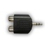 Papírenské zboží - Audio Adapter, 2x CINCH F, 0, Stereo, schwarz, Logo