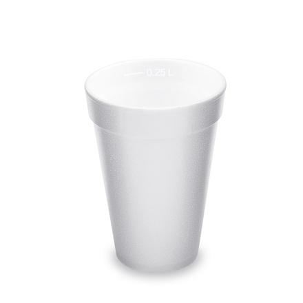 Papírenské zboží - Termo-kelímek bílý z pěnového PS 0,25 l (průměr 80 mm) [20 ks] - polystyrénový