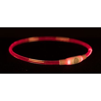 Papírenské zboží - Flash light ring USB, blikací obojek, vícebarevný S-M: 40 cm/ o 8 mm