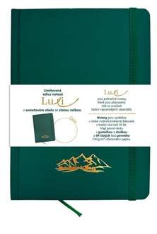 Papírenské zboží - Notes Luxi prázdný - A5 - lamino - lahvově zelená