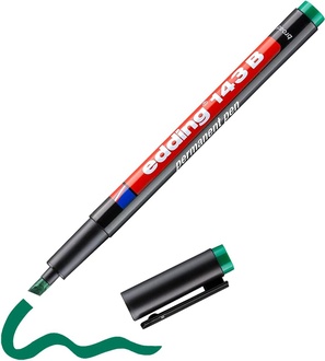 Papírenské zboží - Permanentní popisovač "143 B", zelená, OHP, 1mm, EDDING