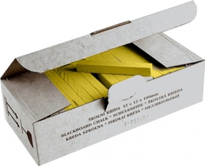 Papírenské zboží - křída školní barevná žlutá 112501 [100 ks]
