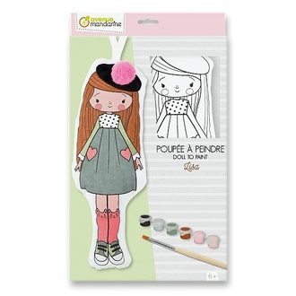 Papírenské zboží - Kreativní sada Avenue Mandarine Doll to Paint Lisa