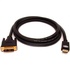Papírenské zboží - Video-Kabel DVI (18+1) M - HDMI M, 2m, goldene Konnektoren, schwarz, Logo, Blister