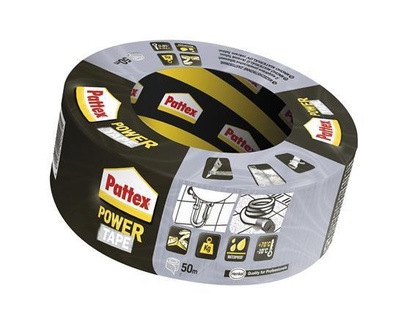 Papírenské zboží - Lepicí páska "PATTEX Power tape", stříbrná, 50 mm x 50 m, HENKEL