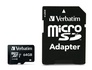Papírenské zboží - Speicherkarte, microSDXC, 64GB, Class 10 USH-I, mit Adapter, VERBATIM "PRO"