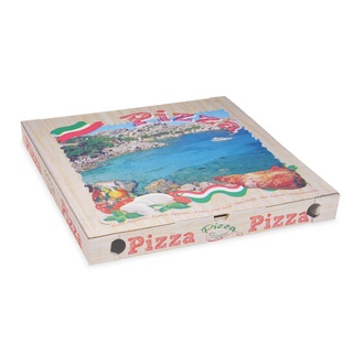 Papírenské zboží - Krabice na pizzu z vlnité lepenky 46 x 46 x 5 cm [100 ks]