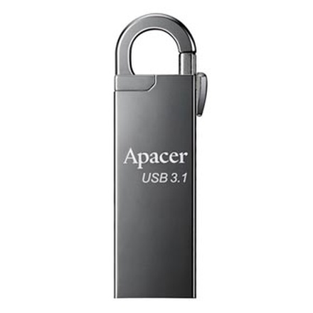 Papírenské zboží - Apacer USB flash disk, USB 3.0 (3.2 Gen 1), 16GB, AH15A, stříbrný, AP16GAH15AA-1, USB A,