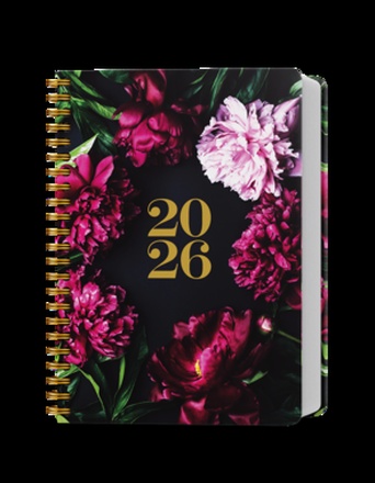 Papírenské zboží - Týdenní diář - Oskar - Twin - Pivoňky