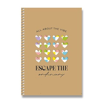 Papírenské zboží - Kroužkový blok SHKOLYARYK Perfect - A5, čistý, 96 listů, mix motivů