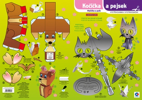 Papírenské zboží - Vystřihovánka - Kočička a pejsek