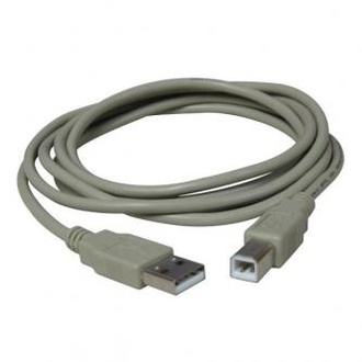 Papírenské zboží - Kabel USB (2.0), USB A M- USB B M, 5m, šedý, Logo, blistr