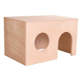 Papírenské zboží - Dřevěný domek pro morčata, rovná střecha 24 x 15 x 15 cm 