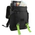 Papírenské zboží - Rucksack für Notebook 15,6&quot;, schwarz mit grünen Elementen aus Nylon, NB006, Crown