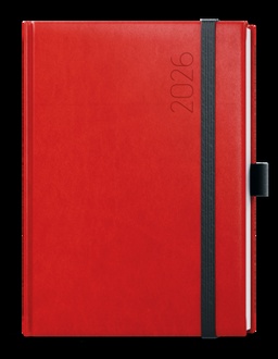 Papírenské zboží - Týdenní diář - Oskar - Reno - A5 - červená