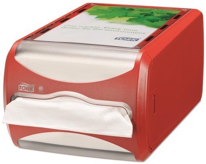 Papírenské zboží - Zásobník na ubrousky "Xpressnap", červená, N4 systém, 14,5x19,1x30,7 mm, TORK