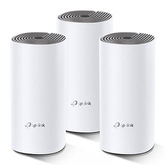 Papírenské zboží - TP-LINK Wifi Mesh kit Deco E4(3-pack) 2.4GHz a 5GHz, přístupový bod, IPv6, 1200Mbps, inte