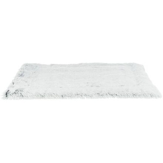 Papírenské zboží - Lehací podložka HARVEY, hebký dlouhý vlas, bílo-černo/šedá 140 x 90 cm