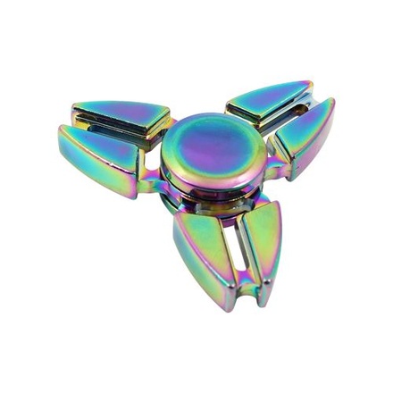 Papírenské zboží - Rainbow Fidget Spinner - 6,5 cm, duhový kov