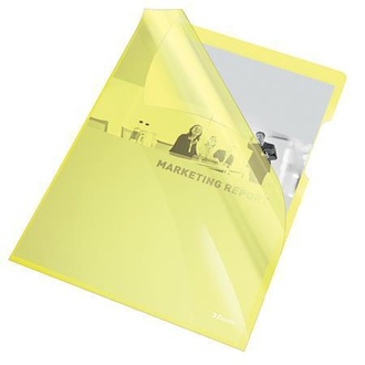 Papírenské zboží - Desky "L", žlutá, A4, 150 mikronů, ESSELTE [25 ks]