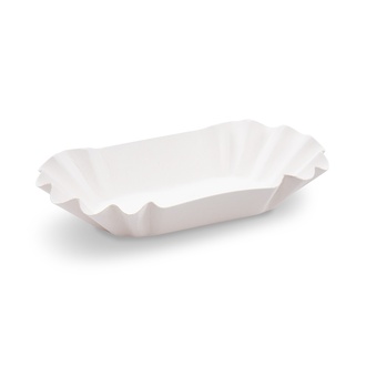 Papírenské zboží - Papírová miska (FSC Mix) oválná bílá 17,5 x 10 x 3 cm [250 ks]