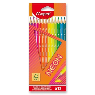 Papírenské zboží - Pastelky Maped Neon 12 ks