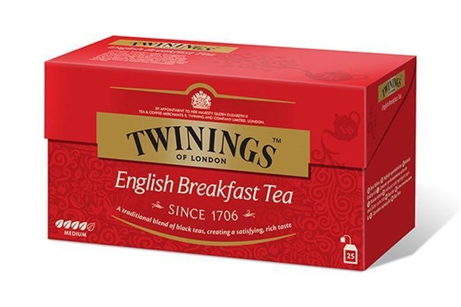 Papírenské zboží - Čaj, černý, 25x2 g, TWININGS "English Breakfast"