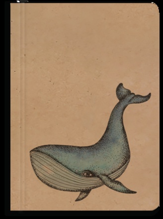 Papírenské zboží - Notes prázdný - A6 - kraft - Velryba