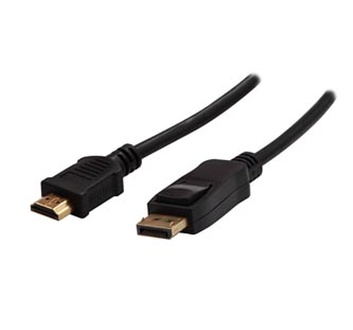 Papírenské zboží - Kabel DisplayPort M- HDMI M, 2m, černá, Logo, blistr