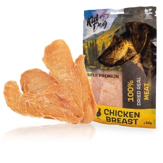 Papírenské zboží - KIDDOG SUPER PREMIUM 100% kuřecí prsa, tenké plátky 50 g