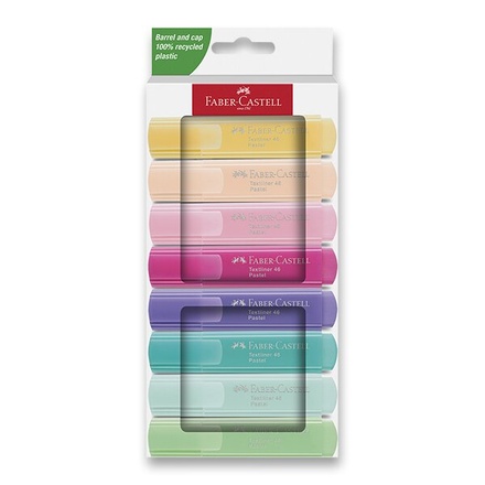 Papírenské zboží - Zvýrazňovač Faber-Castell Textliner 46 Pastel sada 8 ks