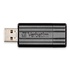 Papírenské zboží - Verbatim USB flash disk, USB 2.0, 64GB, PinStripe, Store N Go, schwarz, 49065, USB A, mit herausziehbarem Konnektro